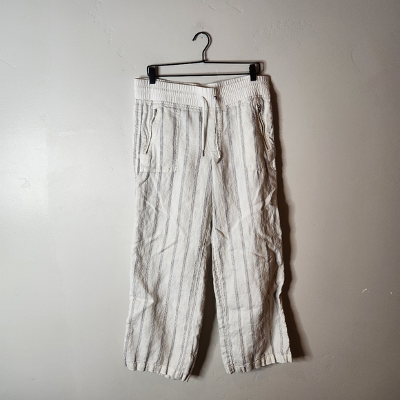 Athleta Cabo Tide Linen Wide Leg Pants Size 14 - Picture 2 of 8